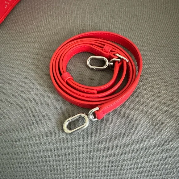 Balenciaga Hourglass Red Leather Crystals-Logo Top Handle Mini Bag, NWT! - Picture 6 of 11